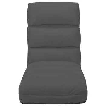  Scaun de podea pliabil, negru, piele ecologică