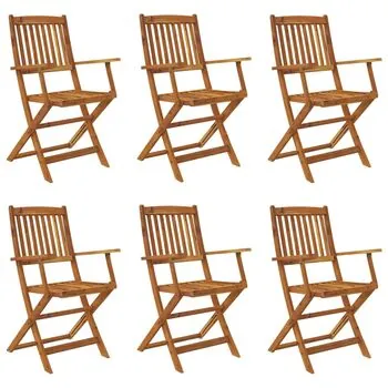  Set mobilier de grădină pliabil, 7 piese, lemn masiv acacia
