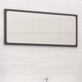 Oglinda de baie, gri lucios, 80 x 1.5 x 37 cm