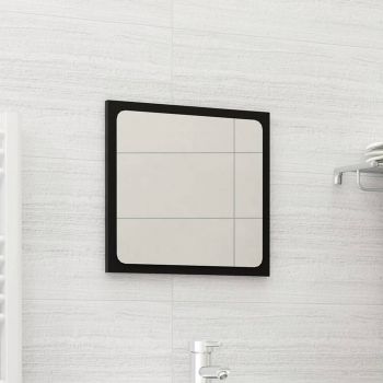 Oglindă de baie, negru, 40x1.5x37 cm, PAL