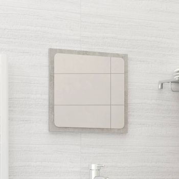 Oglindă de baie, gri beton, 40x1.5x37 cm, PAL