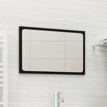 Oglindă de baie, negru, 60x1.5x37 cm, PAL