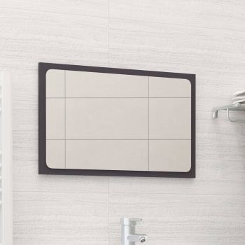 Oglindă de baie, gri, 60x1.5x37 cm, PAL