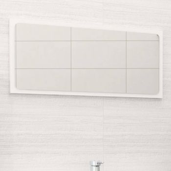 Oglindă de baie, alb, 80x1.5x37 cm, PAL