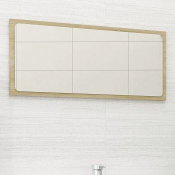 Oglindă de baie, stejar Sonoma, 80x1.5x37 cm, PAL
