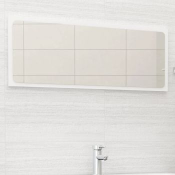 Oglindă de baie, alb, 100x1.5x37 cm, PAL