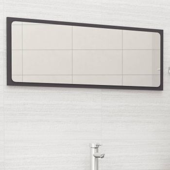 Oglindă de baie, gri, 100x1.5x37 cm, PAL