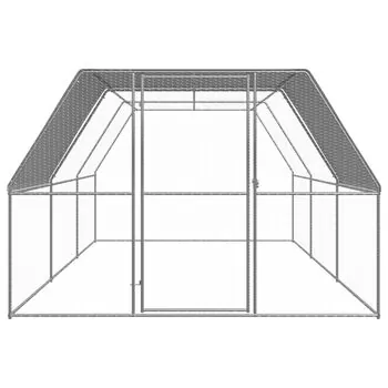  Coteț de păsări pentru exterior, 3x6x2 m, oțel zincat