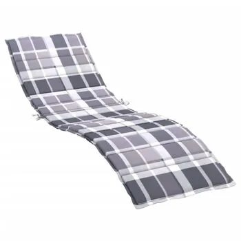  Pernă de șezlong, roșu carouri, 200x60x3 cm, textil oxford