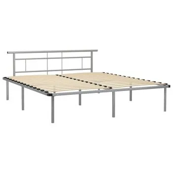  Cadru de pat, gri, 200 x 200 cm, metal