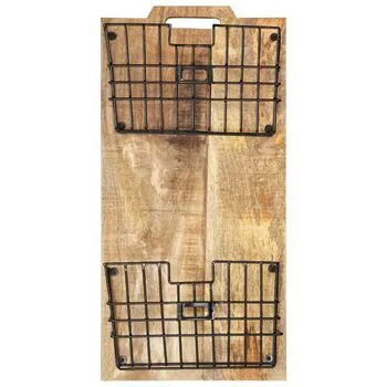  Suport reviste montat pe perete, 33x10x67 cm, lemn masiv mango