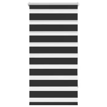 Jaluzea tip zebră, 80 x 150 cm, negru