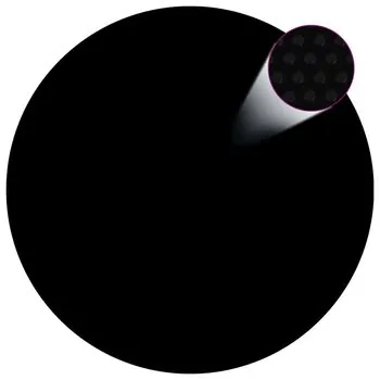  Folie solară plutitoare piscină, negru/albastru, 250 cm, PE