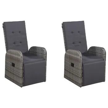  Set de masă pentru grădină, 5 piese, gri