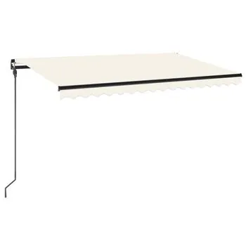  Copertină retractabilă manual, crem, 450x300 cm