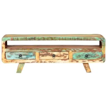  Comodă TV, 117 x 30 x 41 cm, lemn masiv reciclat