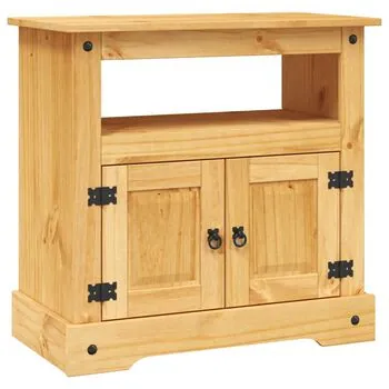  Comodă TV gama Corona, gri, 80 x 43 x 78 cm, pin mexican