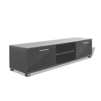  Dulap TV, negru extralucios, 120 x 40,5 x 35 cm