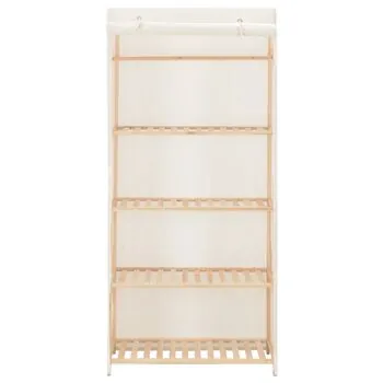  Șifonier, alb, 79 x 40 x 170 cm, material textil