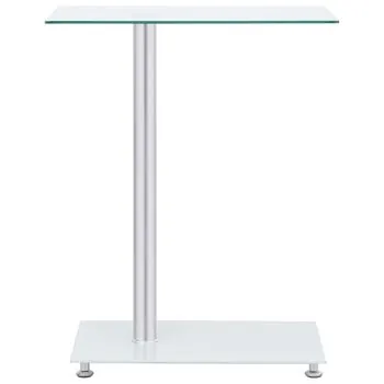  Masă laterală formă U transparent 45x30x58 cm sticlă securizată