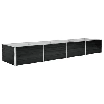  Strat înălțat de grădină antracit 320x80x45 cm oțel galvanizat