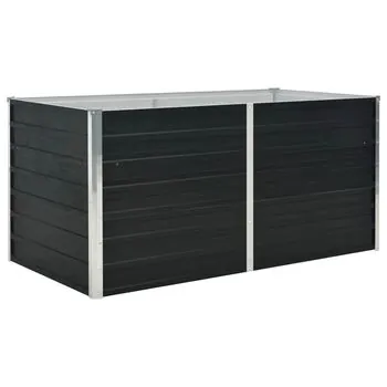  Strat înălțat de grădină antracit 160x80x77 cm oțel galvanizat