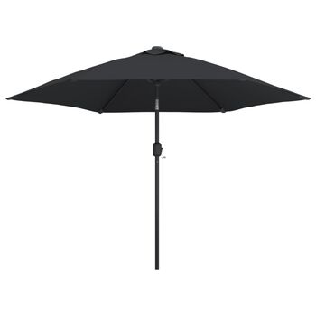  Umbrelă de soare de exterior cu stâlp metalic, negru, 300 cm