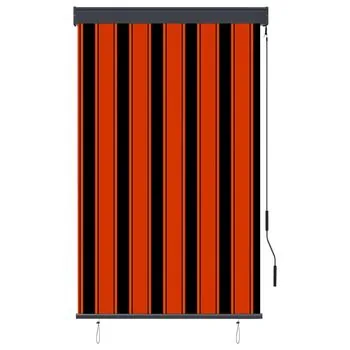  Jaluzea tip rulou de exterior, portocaliu și maro, 100 x 250 cm
