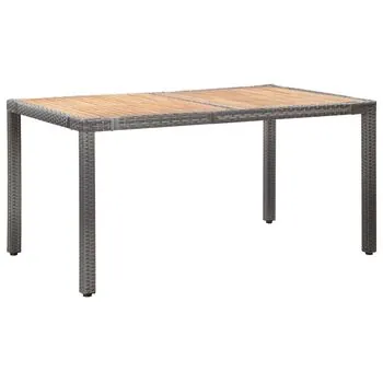  Set mobilier de grădină cu perne, 7 piese, gri, poliratan