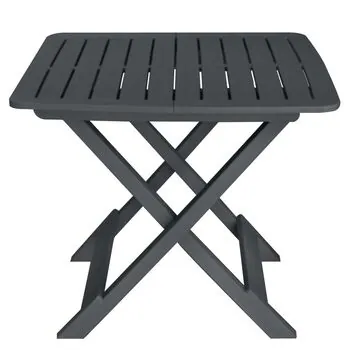  Set mobilier de bistro pliabil, 3 piese, antracit, plastic