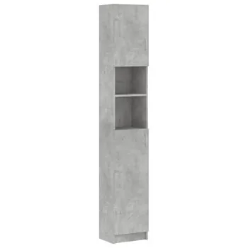  Dulap de baie, gri beton, 32 x 25,5 x 190 cm, lemn prelucrat