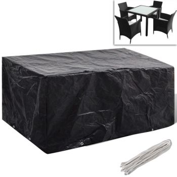Husa mobilier gradina, negru, 180 x 140 x 90 cm