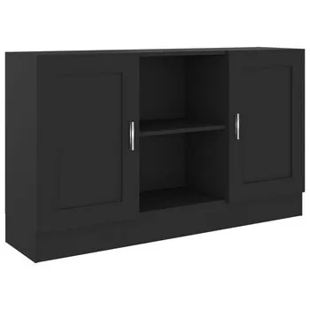  Dulap, negru, 120x30,5x70 cm, lemn prelucrat