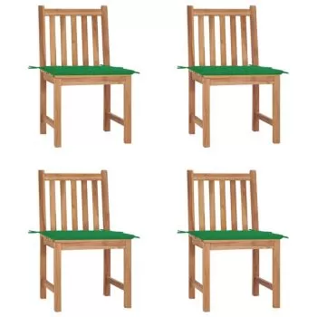 Set 4 bucati scaune de gradina, verde