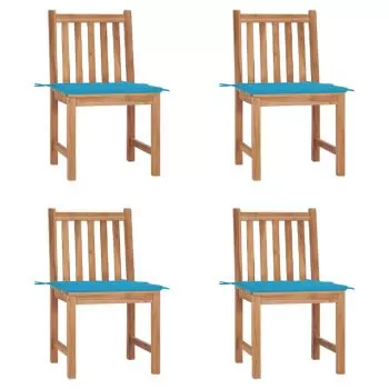 Set 4 bucati scaune de gradina, albastru