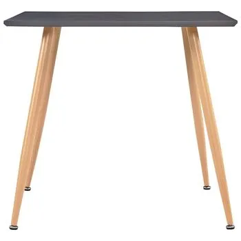  Masă de bucătărie, gri și stejar, 80,5 x 80,5 x 73 cm, MDF