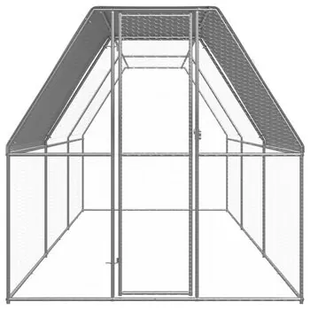  Coteț de exterior pentru păsări, 2x6x2 m, oțel zincat