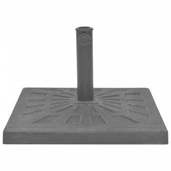  Suport umbrelă de soare, rășină, pătrat, negru, 19 kg