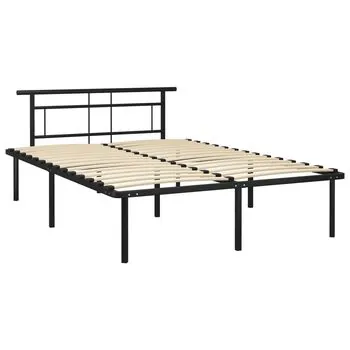  Cadru de pat, negru, 160 x 200 cm, metal
