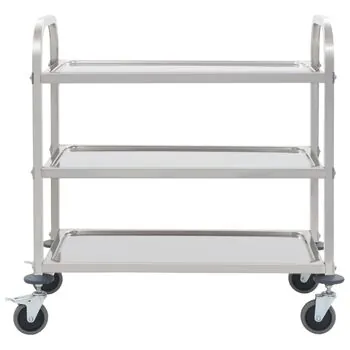  Cărucior de bucătărie 3 niveluri 95x45x83,5 cm oțel inoxidabil