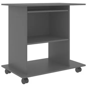  Birou de calculator, gri, 80 x 50 x 75 cm, PAL