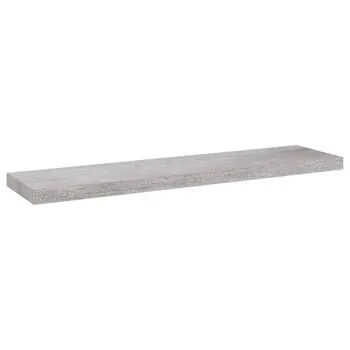  Raft de perete suspendat, gri beton, 90x23,5x3,8 cm, MDF