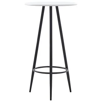  Set mobilier de bar, 3 piese, negru, plastic
