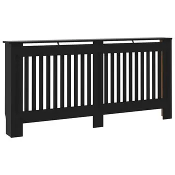  Mască de calorifer, negru, 172 x 19 x 81,5 cm, MDF