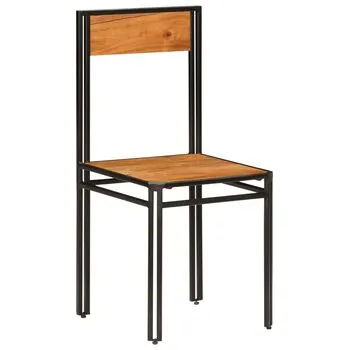 Scaune de bucatarie 4 buc. lemn masiv acacia, maro, 43 x 43 x 90 cm