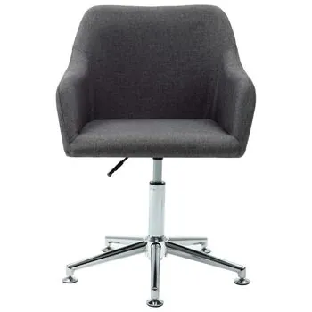  Scaun de birou pivotant, gri închis, material textil