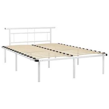  Cadru de pat, alb, 140 x 200 cm, metal