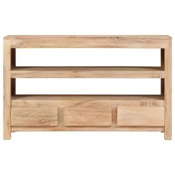  Comodă TV, lemn masiv de acacia, 90 x 30 x 55 cm, maro deschis