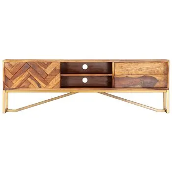  Comodă TV, 140x30x45 cm, lemn masiv de acacia