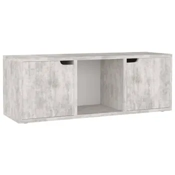  Comodă TV, gri beton, 88,5x27,5x30,5 cm, lemn prelucrat
